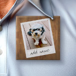 Rustic Photo Ram med Square Instagram och Wood Knapp<br><div class="desc">En vintage- och trendig-design med en bild gräns som du kan lägga till din favoritselfie eller porträtt från en vän. Använda ett fyrkantigt foto om du vill skapa en unik och personlig gåva eller behålla till hipstervalpen och göra ett trendig till keepy. Om du behöver justera bilder klickar du på...</div>