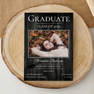 Rustic Photo Studenten Open House Inbjudan