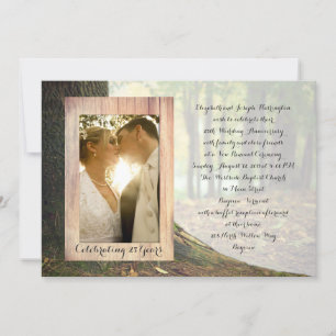 Rustic Photo Vow Renewal Ceremony-inbjudningar Inbjudningar