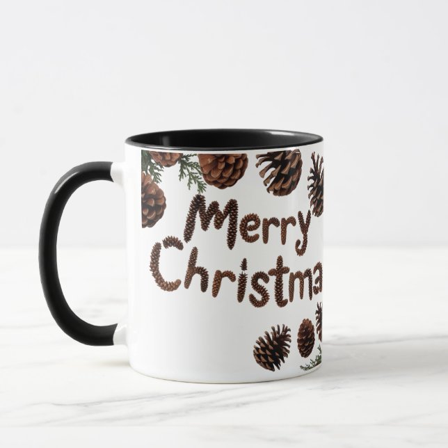 Rustic Pinecone God jul Combo Mugg (Vänster)