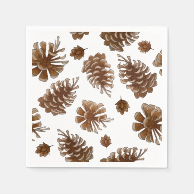 Rustic Pinecone Pappersservett (Framsidan)