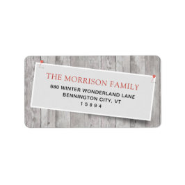 Rustic Pinned Returadress Adressetikett