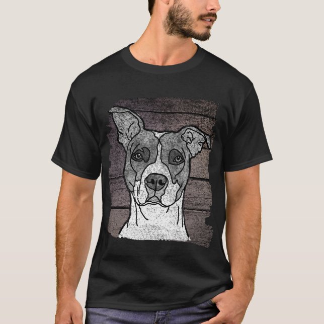 Rustic Pitbull T-Shirt (Framsida)