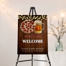 Rustic Pizza & Beer Baby Shower