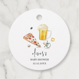 Rustic Pizza Öl Nappar Baby Shower Gåvor Etiketter