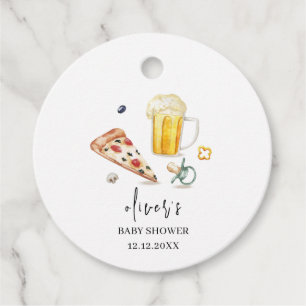 Rustic Pizza Öl Nappar Baby Shower Gåvor Etiketter