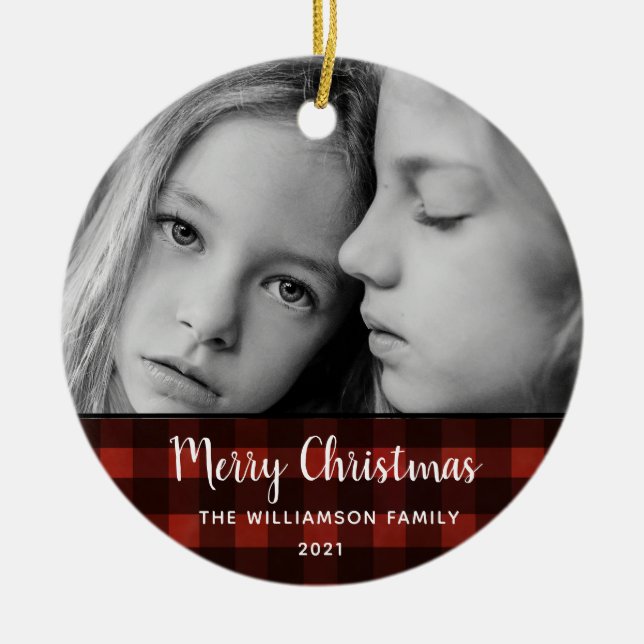 Rustic Play 2 Photo Editable jul Ornament (Framsidan)
