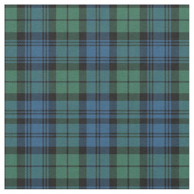 Rustic Play Blue och Grönt Tartan Tyg (Närbild)