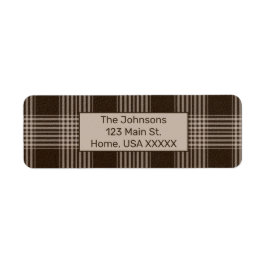 Rustic Play Brown och Beige Returadress Etikett