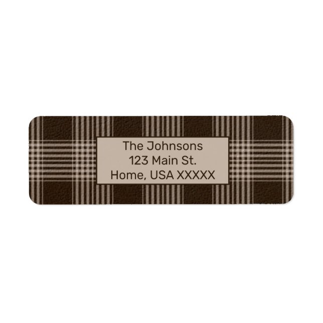 Rustic Play Brown och Beige Returadress Etikett (Framsidan)
