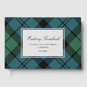 Rustic Play Campbell Personligt bröllp Tartan Gästböcker