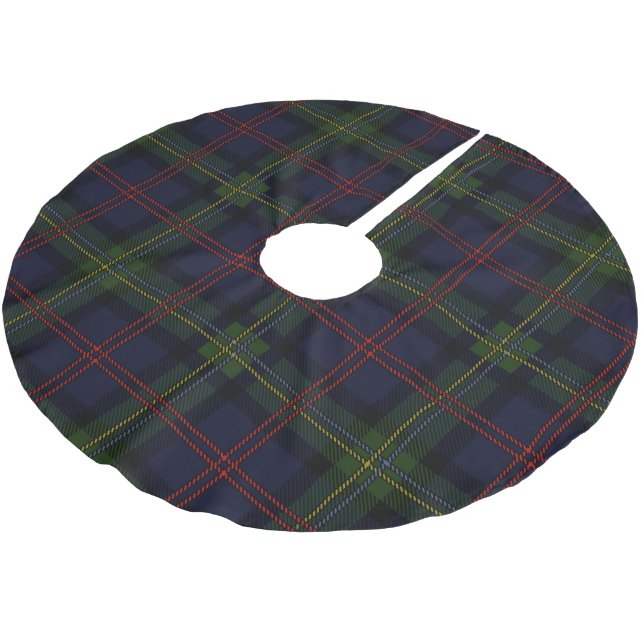 Rustic Play Elegant Classic Helgdag Tartan Julgransmatta Borstad Polyester (Vinklad)