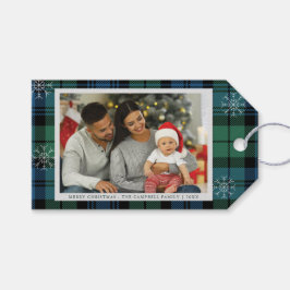 Rustic Play Family Photo Campbell Tartan Presentetikett