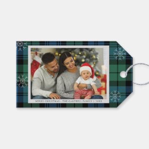 Rustic Play Family Photo Campbell Tartan Presentetikett