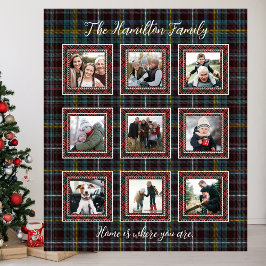 Rustic Play Family Photo Collage Blanket Fleecefilt