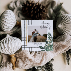 Rustic Play Greenery Helgdag Photo Julkort