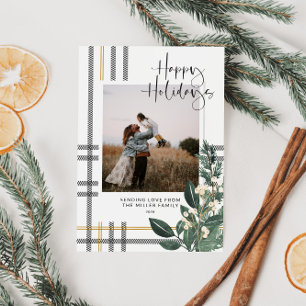 Rustic Play Greenery Helgdag Photo Julkort