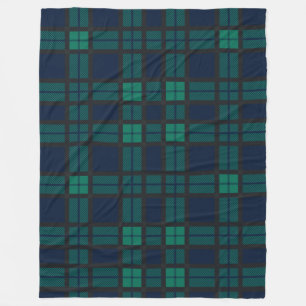 Rustic Play Grönt Check Blackwatch Tartan Fleecefilt