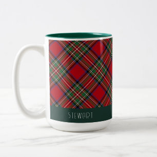 Rustic Play Helgdagars Stewart Tartan Anpassningsb Två-Tonad Mugg