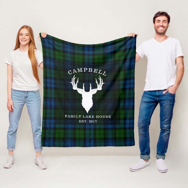 Rustic Play Klan Campbell Militan Tartan Fleecefilt (På plats)