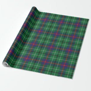 Rustic Play Klan Duncan Grönt Blue Tartan Presentpapper