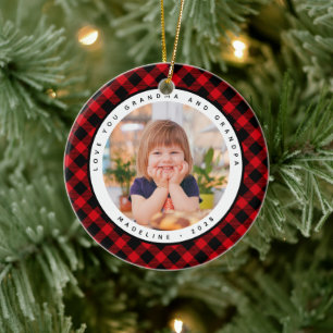 Rustic Play Land Photo Grandparent Ornament