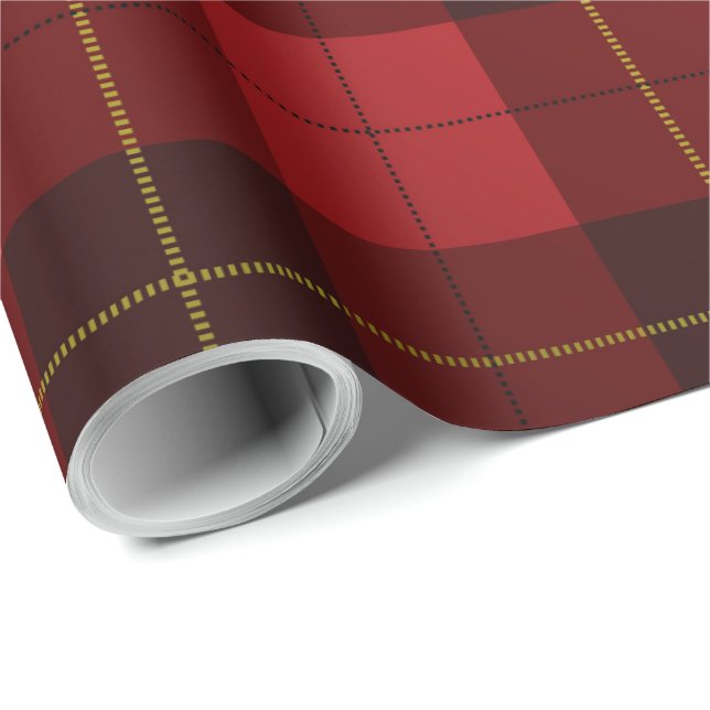 Rustic Play Red Classic Red Tartan Presentpapper (Rullad Hörn)