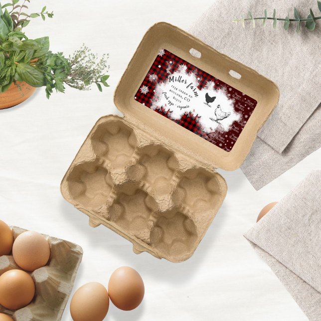 Rustic Play Snowflake God jul Egg Carton Fraktsedel (Skapare uppladdad)