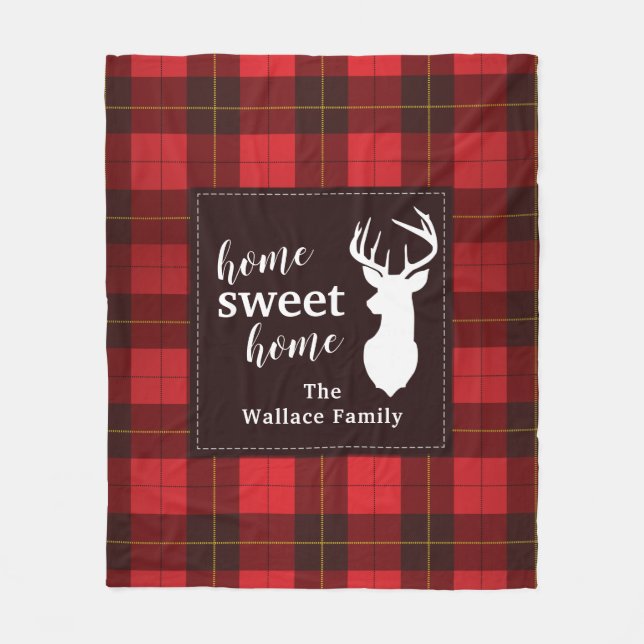 Rustic Play Sweet Home Farmhouse Wallace Tartan Fleecefilt (Framsidan)