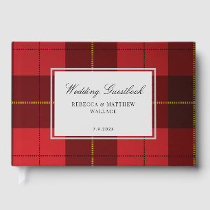 Rustic Play Wallace Play Red Bröllop Tartan Gästböcker