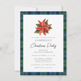 Rustic Play Watercolor Campbell Tartan-jul Inbjudningar