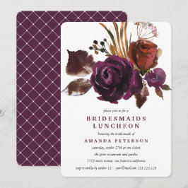 Rustic Plum | Ro Bridesmaids Luncheon Bröllop Inbjudningar
