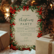 Rustic Poinsettia Gräs jul Party