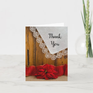 Rustic Poinsettia Land Winter Wedding Tack Kort