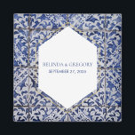 Rustic portugisisk briljantsförmån magnet<br><div class="desc">Den här konstruktionen har den portugisiska plattan mönster. Texten i bröllop är elegant ramad med en vit och guld färg geometrisk form. Unik bröllopsdesign för Azulejo-blått och vitt blommigt med modernt inslag. Det finns också möjlighet att matcha bröllopsinbjudningar och andra artiklar i kontorsartiklar.</div>