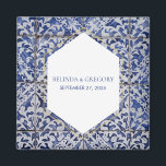 Rustic portugisisk briljantsförmån magnet<br><div class="desc">Den här konstruktionen har den portugisiska plattan mönster. Texten i bröllop är elegant ramad med en vit och guld färg geometrisk form. Unik bröllopsdesign för Azulejo-blått och vitt blommigt med modernt inslag. Det finns också möjlighet att matcha bröllopsinbjudningar och andra artiklar i kontorsartiklar.</div>
