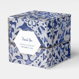 Rustic Portugisiska Tiles Bröllop Presentaskar