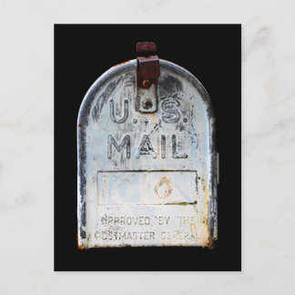 Rustic Postlåda Porträtt Vykort