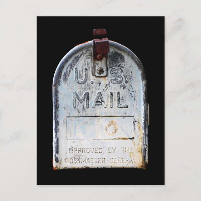 Rustic Postlåda Porträtt Vykort (Framsida)