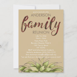 Rustic Pput and Löv Family Reunion Inbjudningar