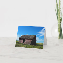 Rustic Prairie Barn-kort för mappad hälsning Kort