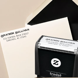 Rustic Professional Address Självfärgande Stämpel
