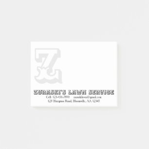 Rustic Professionell Monogram Business Post-it Block
