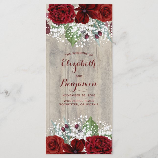 Rustic-program för spädbarn och blommor program (Framsida)