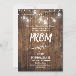 Rustic Prom-inbjudan Meddelande