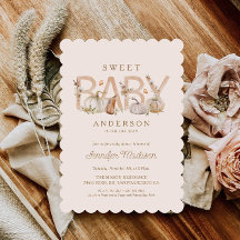 Rustic Pumpkin Baby Shower-inbjudan
