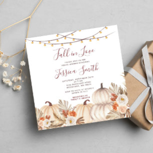 Rustic Pumpkin Boho Fall i Kärlek Möhippa Inbjudningar