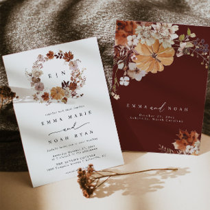 Rustic Pumpkin Fall Wedding-inbjudan Inbjudningar