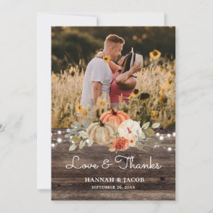 Rustic Pumpkin Fall Wedding Kärlek och tack