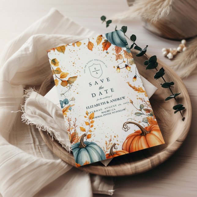 Rustic Pumpkin Fall Wedding Spara Datumet (Skapare uppladdad)